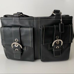 Vintage Coach Black Purse In Excellent Condition